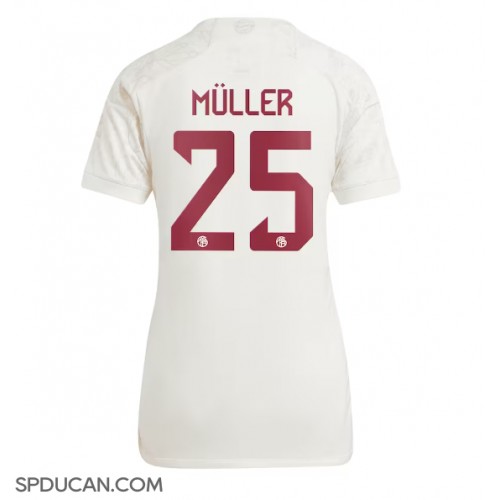 Zenski Nogometni Dres Bayern Munich Thomas Muller #25 Rezervni 2023-24 Kratak Rukav